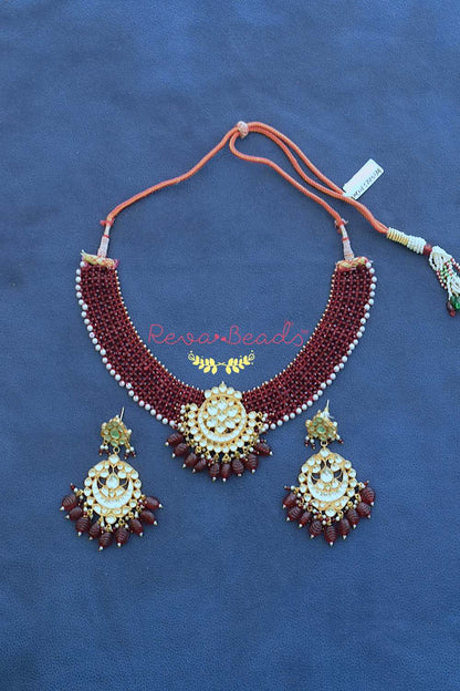 kundan short necklace