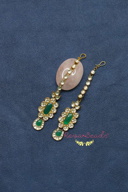 kundan long earrings
