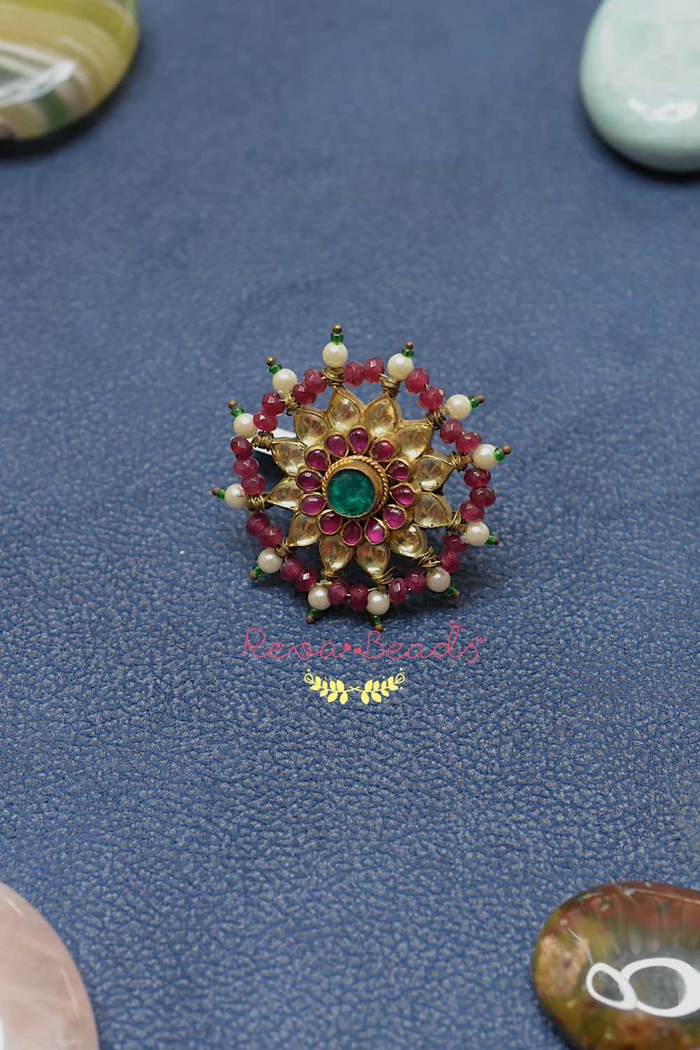 kundan finger ring