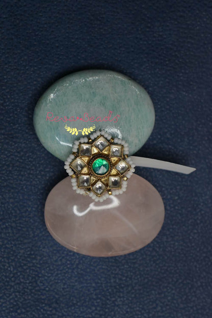 kundan finger ring