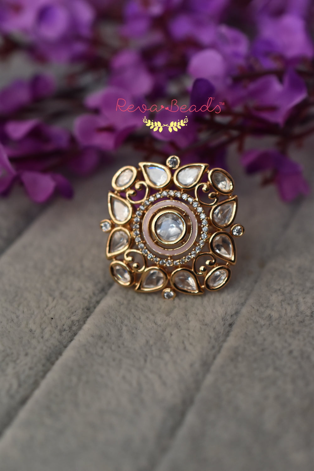 Kundan hot sale cocktail rings