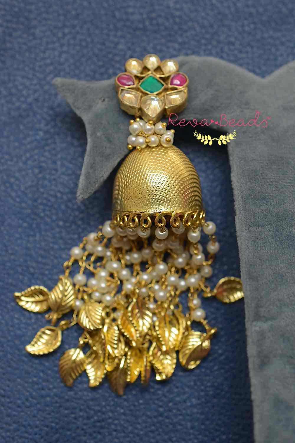 kundan jhumka earrings kje220105