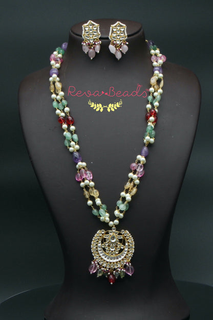 multicolour necklace set