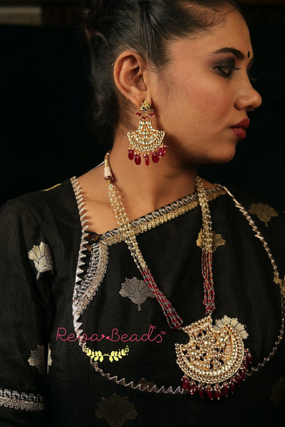 kundan long necklace