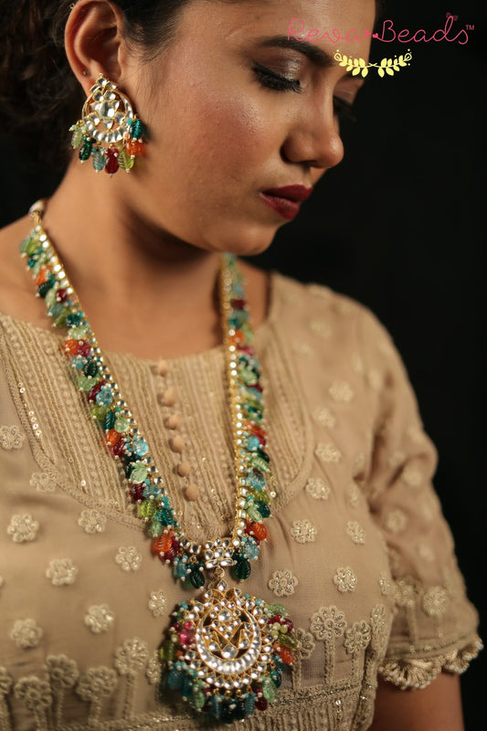 long kundan necklace