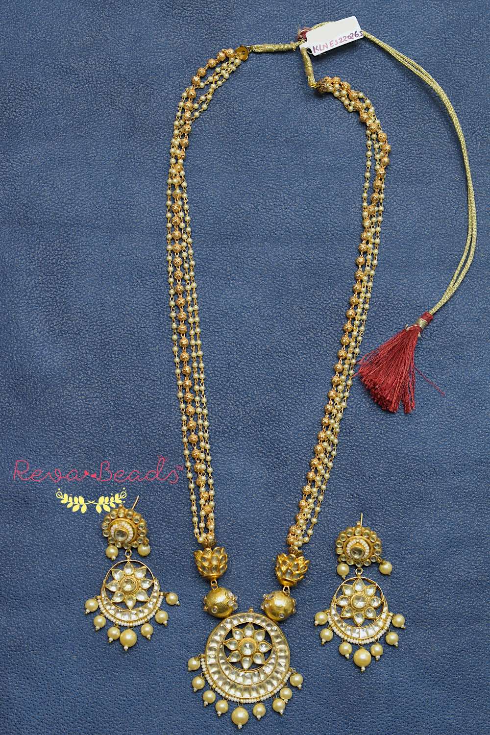 golden necklace earrings