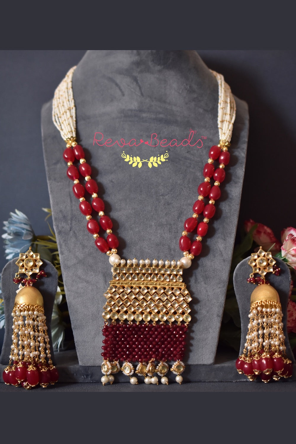 kundan long necklace