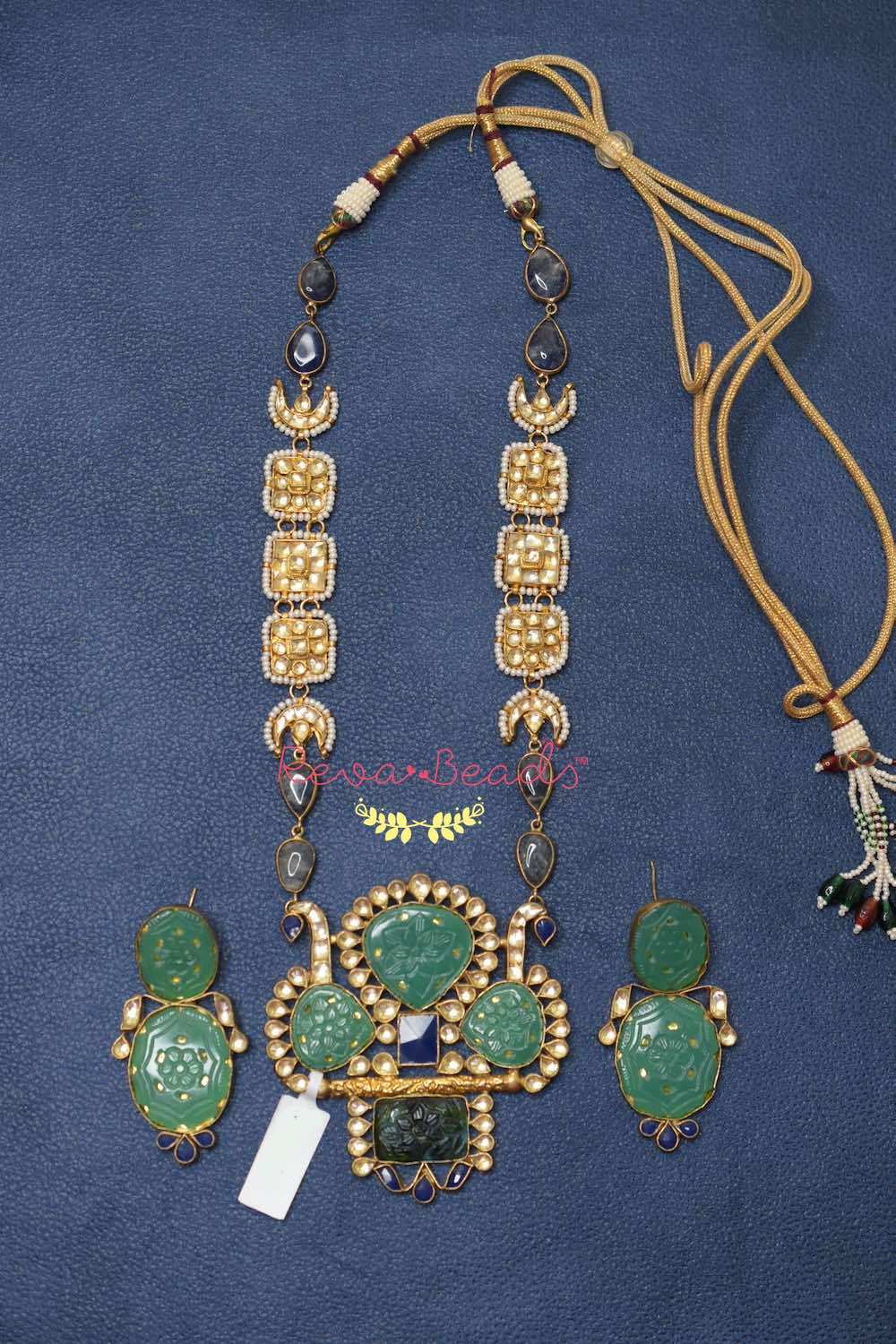 kundan long necklace set