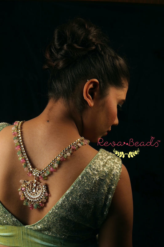 pastel kundan necklace