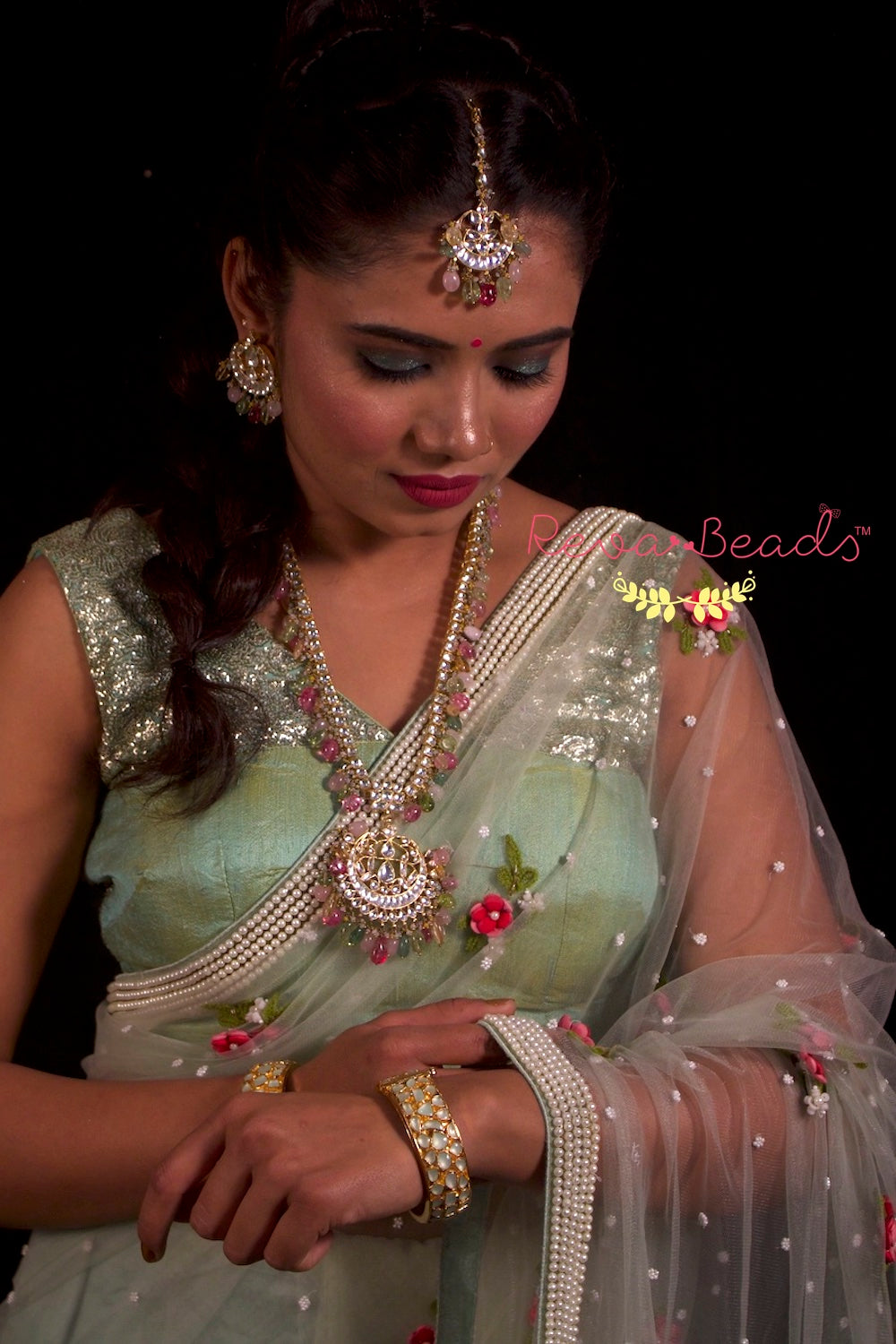 necklace earrings tika set