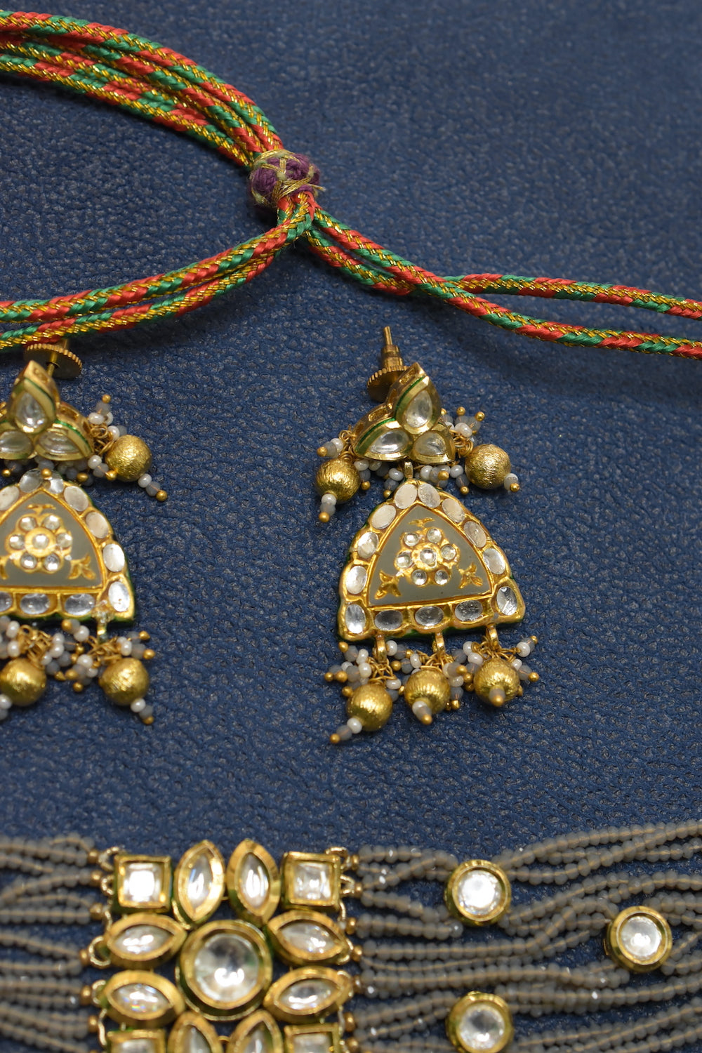 kundan choker earrings