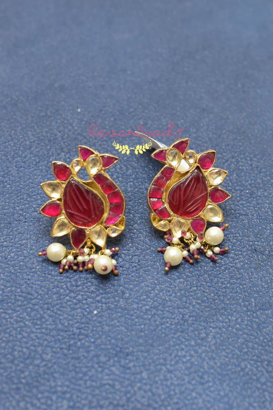 kundan stud earrings kse220053