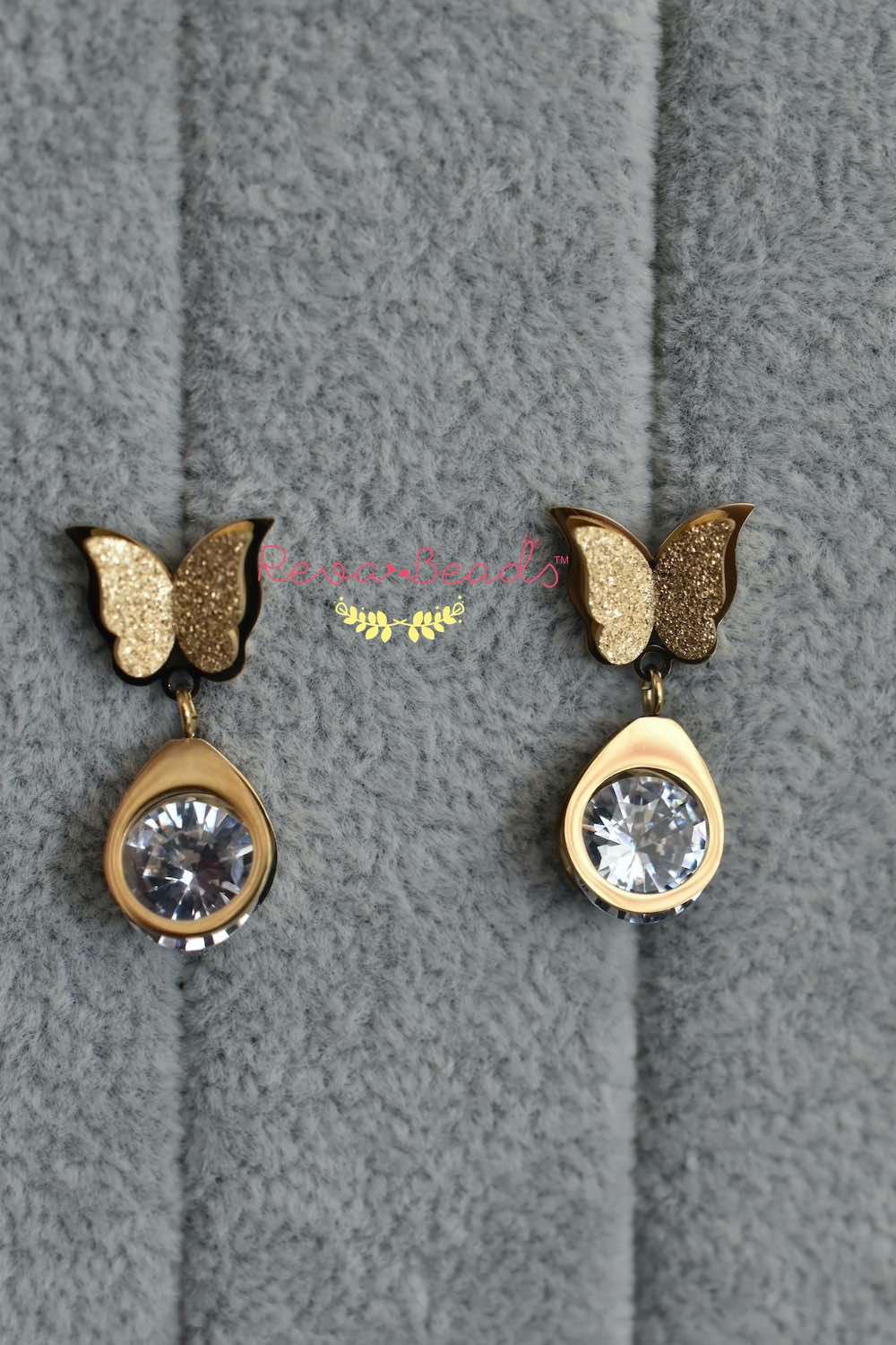 butterfly drop earrings