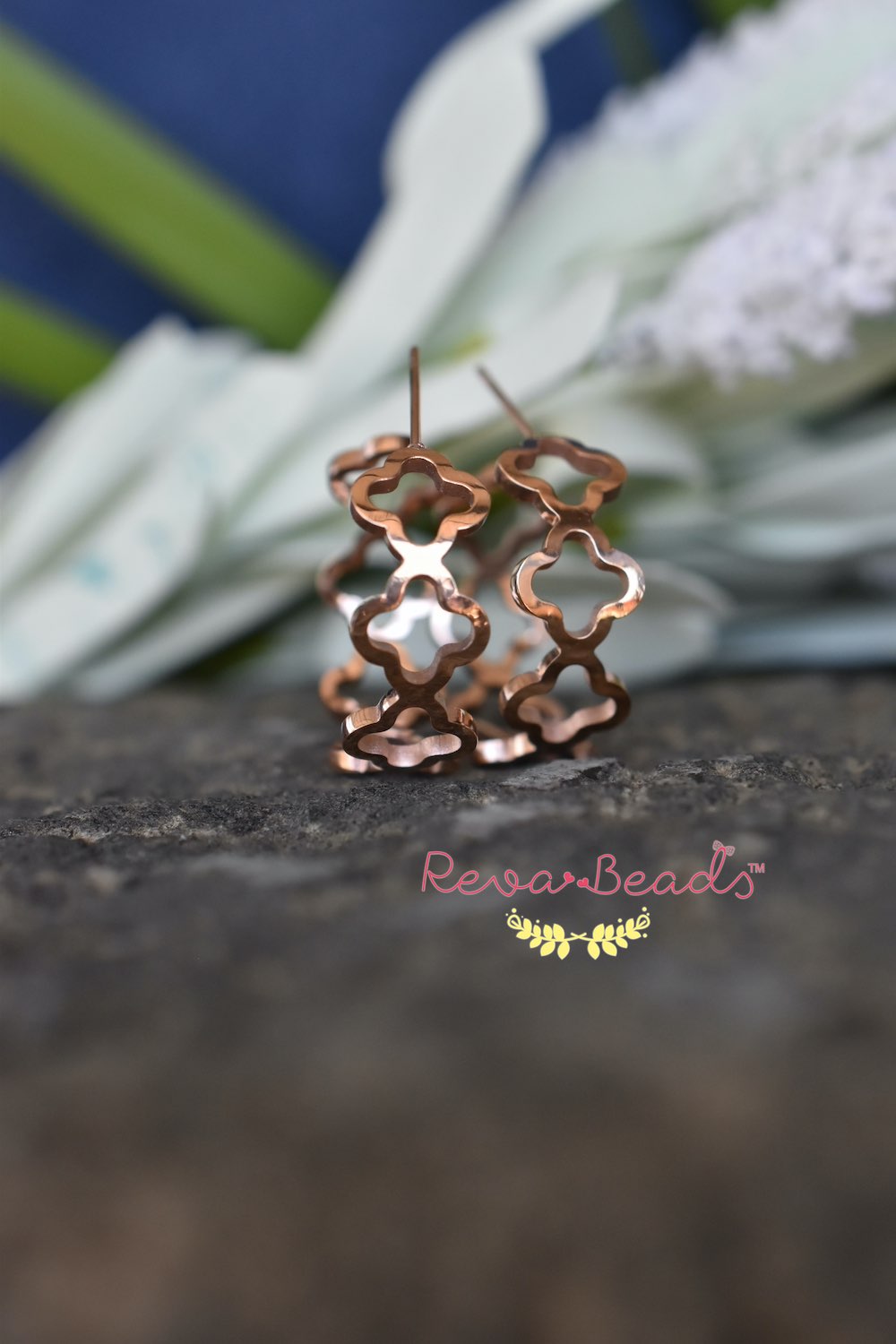 Minimalist rose sale gold earrings