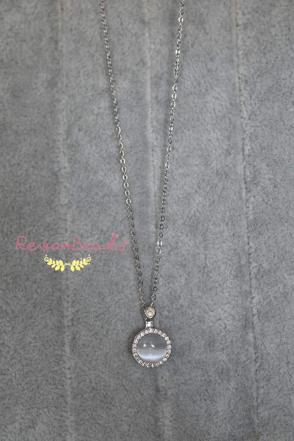minimalist silver polish necklace 221048