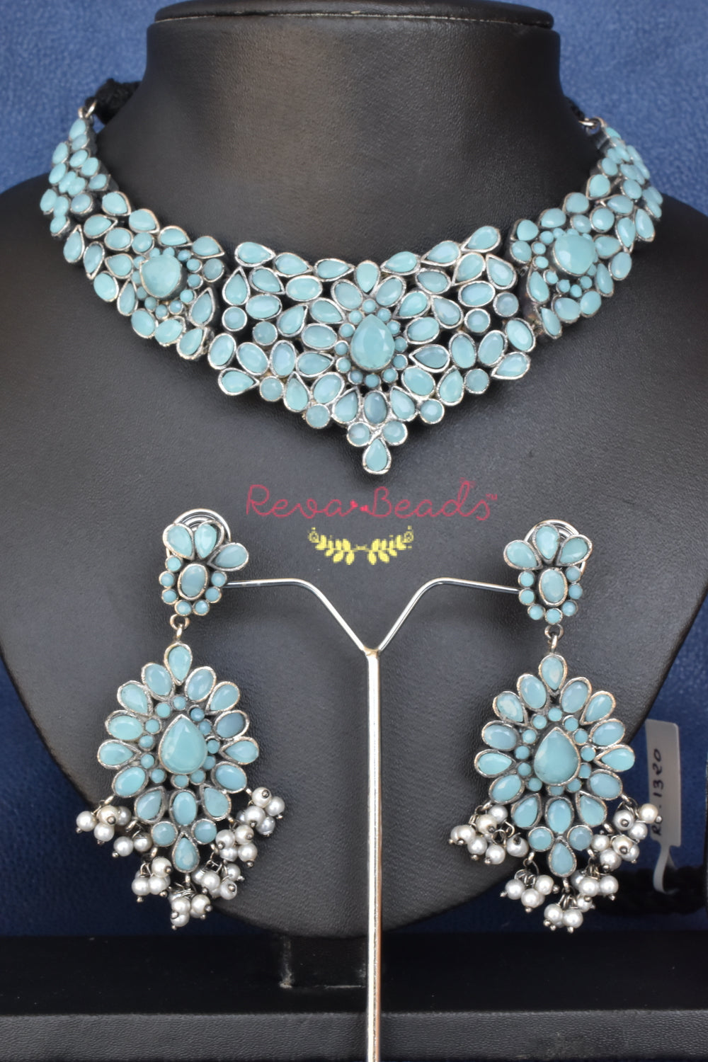 tribal choker necklace earrings set trchnes221232