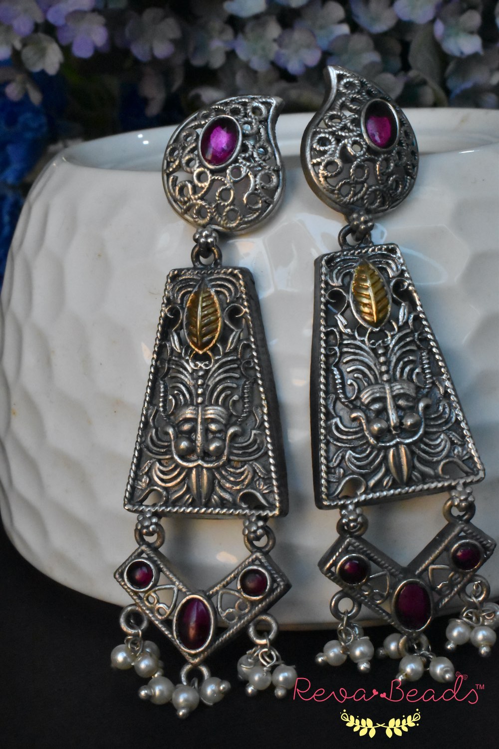 tribal long earrings