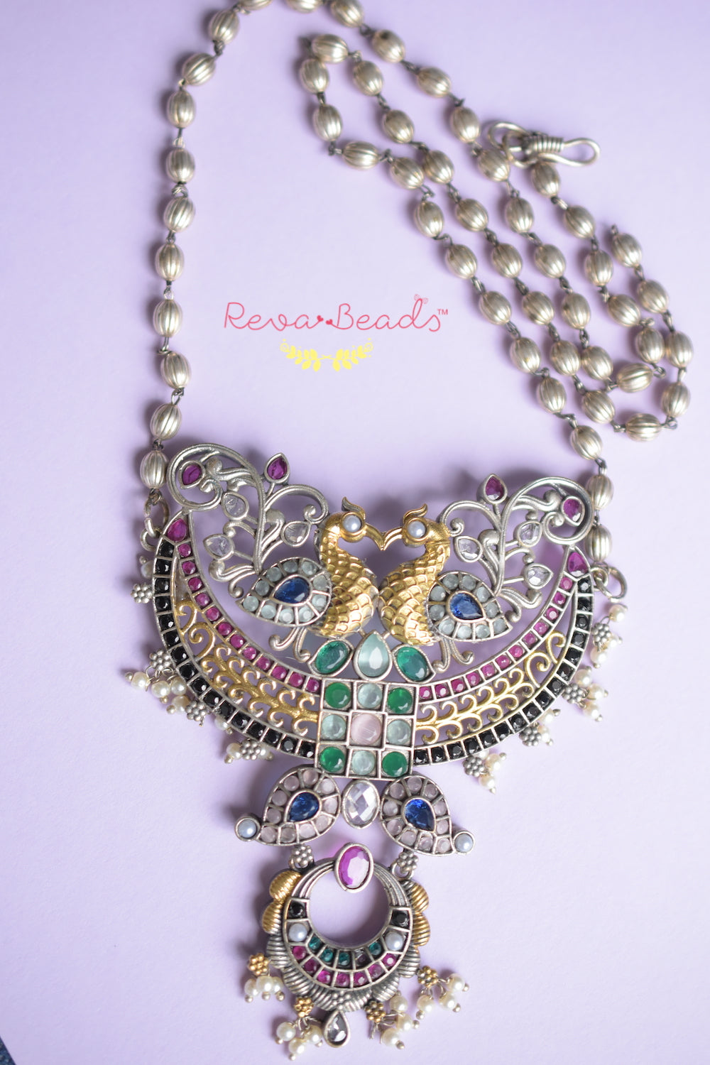 navratna long necklace